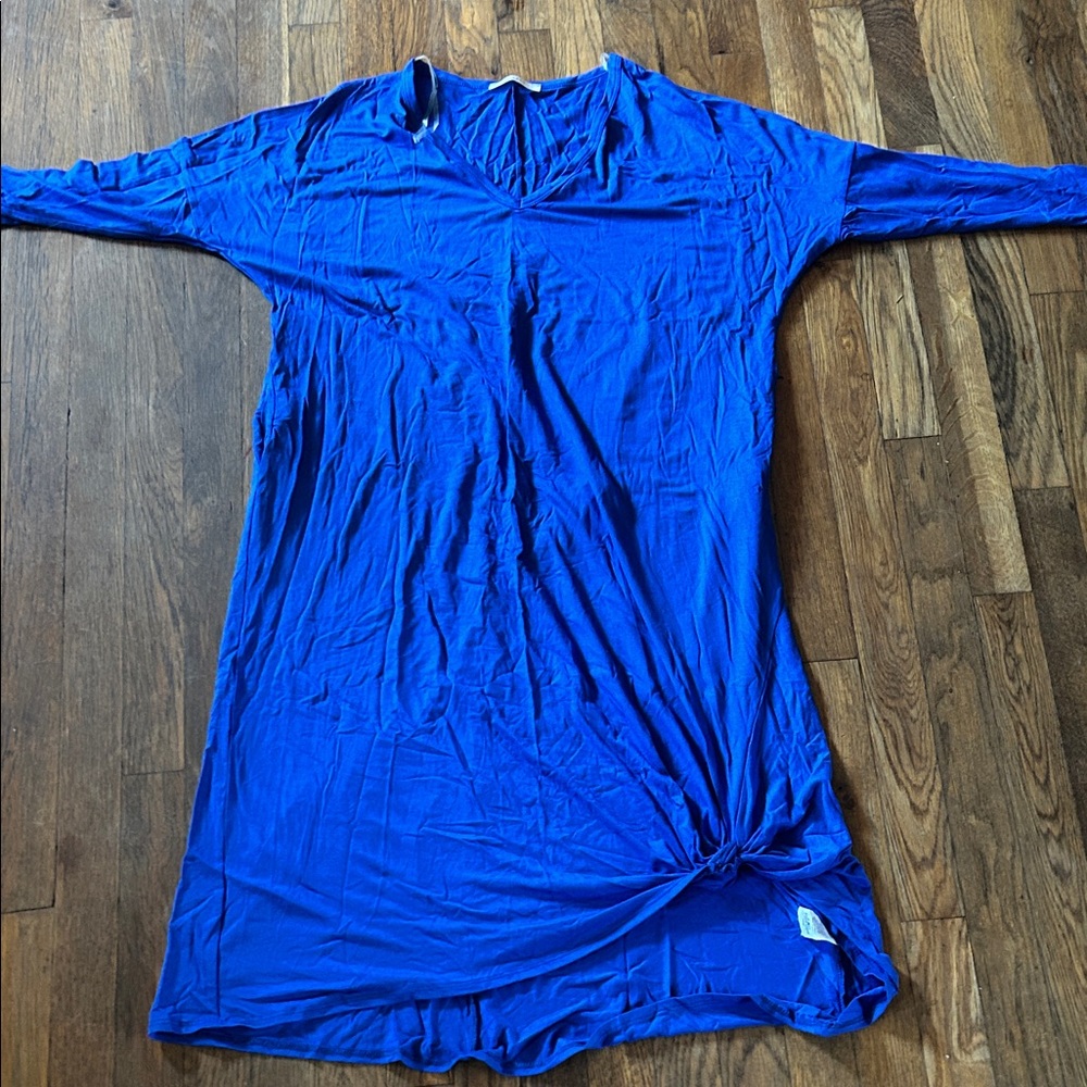 Vibrant Blue Mid Sleeve Dress/Loungewear